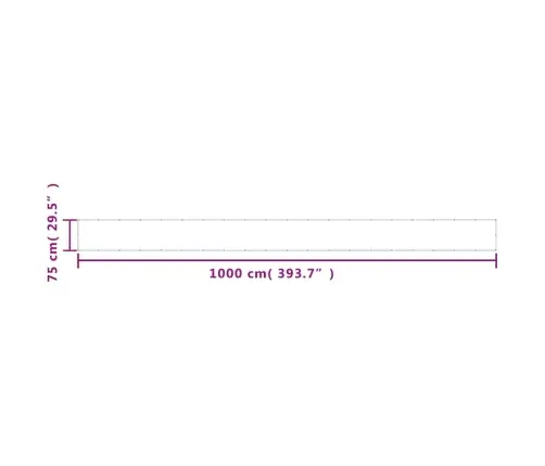 Balkono Pertvara, Juoda, 75X1000cm 100% Oksfordo Poliesteris
