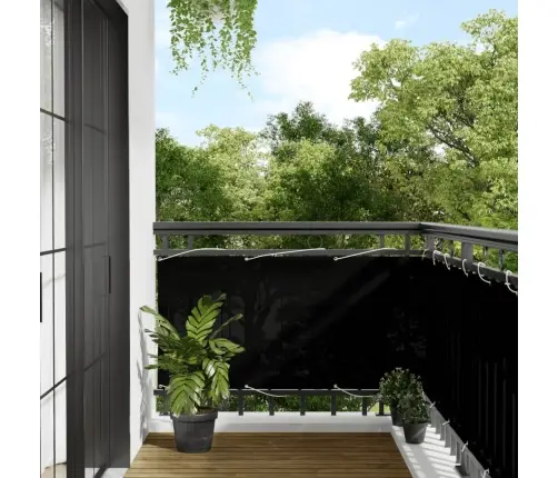 Balkono Pertvara, Juoda, 75X1000cm 100% Oksfordo Poliesteris