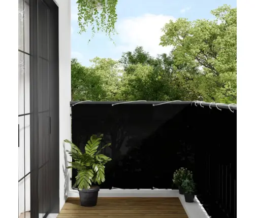 Balkona Aizslietnis, Melns, 120X1000 Cm, 100% Poliestera Vidaxl