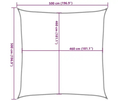 Saules Aizsargs, 5X5 M, 100% Poliesters, Oksforda Audums Vidaxl