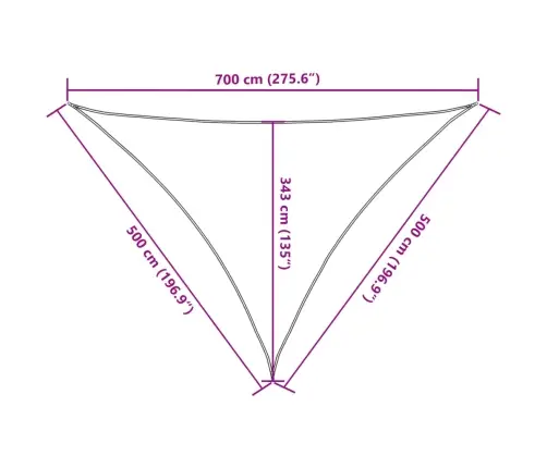 Päikesevarjupuri Helehall 7X5X5 M 100% Polüester Oxford