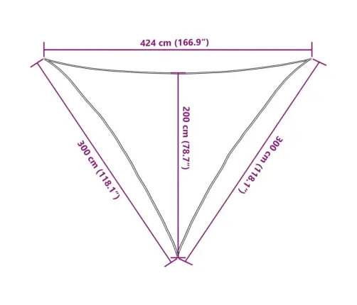 Saules Aizsargs, 3X3X4,24 M, 100% Poliesters, Oksforda Audums Vidaxl