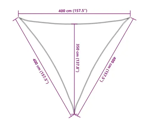 Saules Aizsargs, 4X4X4 M, 100% Poliesters, Oksforda Audums Vidaxl Saules Aizsargs, 4X4X4 M, 100% Poliesters, Oksforda Audums Vidaxl