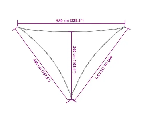 Saules Aizsargs, 4X4X5,8 M, 100% Poliesters, Oksforda Audums Vidaxl