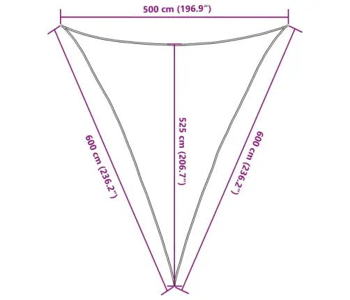 Saules Aizsargs, 5X6X6 M, 100% Poliesters, Oksforda Audums Vidaxl