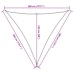 Saules Aizsargs, 3X3X3 M, 100% Poliesters, Oksforda Audums Vidaxl