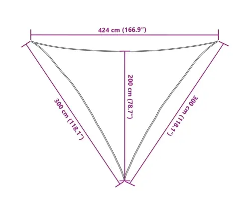 Saules Aizsargs, 3X3X4,24 M, 100% Poliesters, Oksforda Audums  Vidaxl