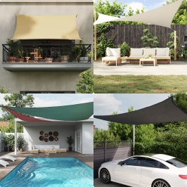 Saules Aizsargs, 3X4X4 M, 100% Poliesters, Oksforda Audums Vidaxl