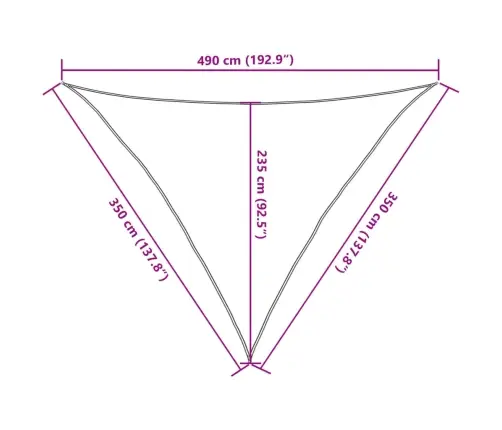 Saules Aizsargs, 3,5X3,5X4,9M, 100% Poliesters, Oksforda Audums Vidaxl