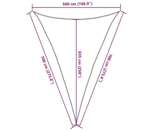 Saules Aizsargs, 5X7X7 M, 100% Poliesters, Oksforda Audums Vidaxl