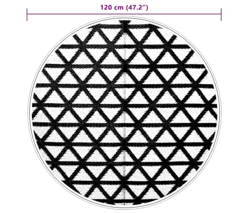 Lauko Kilimas, Arakil Juodos Spalvos, 120Cm Skersmens, Pp