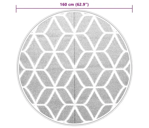 Āra Paklājs, Ø160 Cm, Arakil Pelēks, Pp Vidaxl