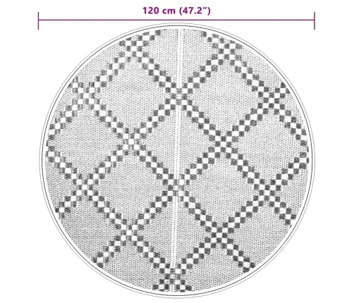 Āra Paklājs, Ø120 Cm, Arakil Brūns Pp Vidaxl