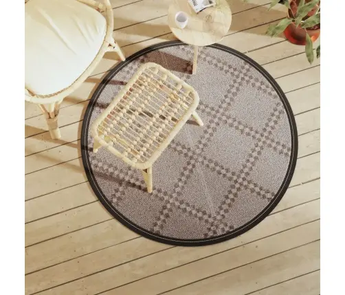 Āra Paklājs, Ø120 Cm, Arakil Brūns Pp Vidaxl