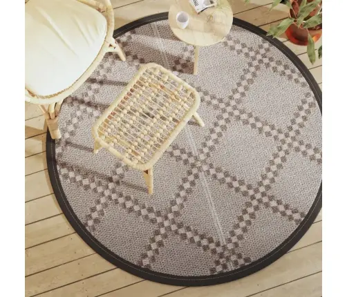 Āra Paklājs, Ø160 Cm, Arakil Brūns, Pp Vidaxl