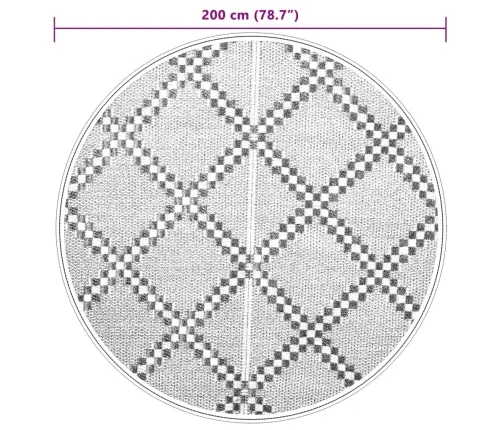 Āra Paklājs, Ø200 Cm, Arakil Brūns, Pp Vidaxl