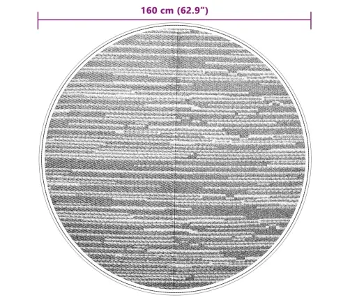 Āra Paklājs, Ø160 Cm, Arakil Brūns, Pp Vidaxl