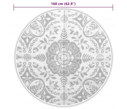 Āra Paklājs, Ø160 Cm, Arakil Zilgans Pp Vidaxl