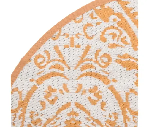 Õuevaip, Arakil Oranž Ja Valge, Ø160 cm Pp