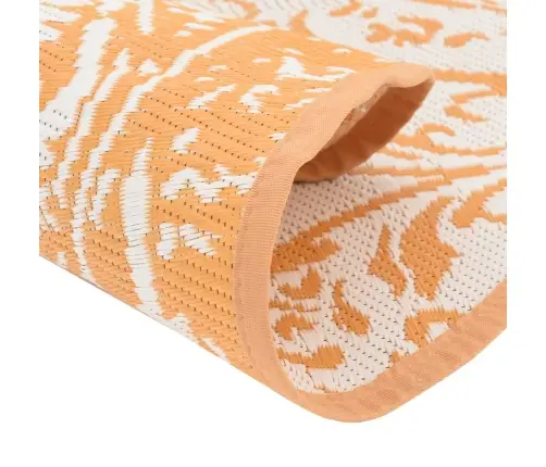 Āra Paklājs, Ø200 Cm, Arakil Oranžs Un Balts Pp Vidaxl