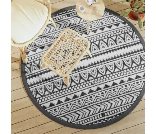 Āra Paklājs, Ø160 Cm, Arakil Melns, Pp Vidaxl