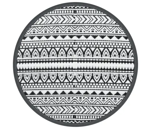 Āra Paklājs, Ø200 Cm, Arakil Melns, Pp Vidaxl