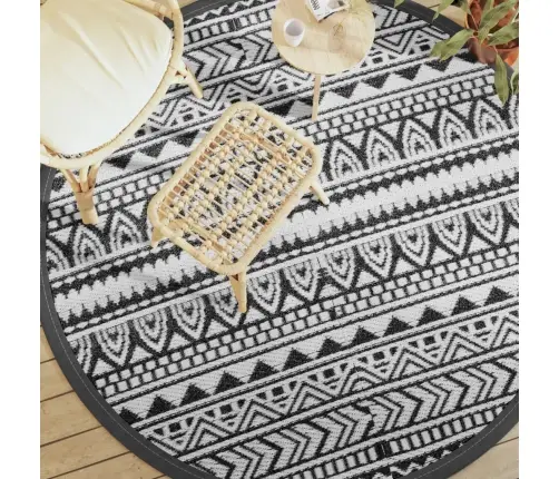 Āra Paklājs, Ø200 Cm, Arakil Melns, Pp Vidaxl