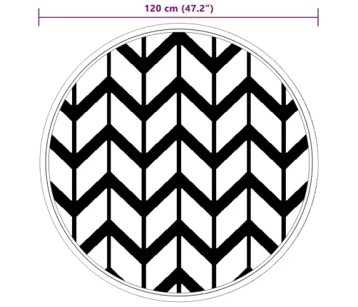 Āra Paklājs, Ø120 Cm, Arakil Pelēks, Pp Vidaxl