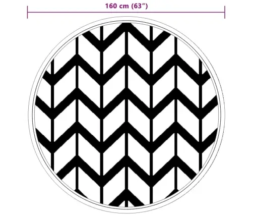 Āra Paklājs, Ø160 Cm, Arakil Pelēks, Pp Vidaxl