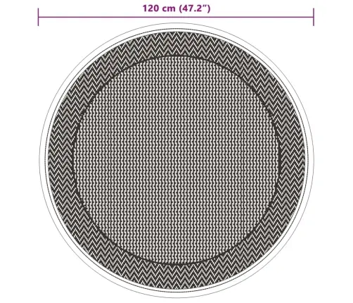 Āra Paklājs, Ø120 Cm, Arakil Zaļš, Pp Vidaxl