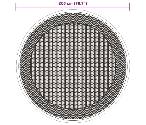Āra Paklājs, Ø200 Cm, Arakil Zaļš, Pp Vidaxl