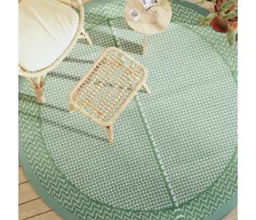 Āra Paklājs, Ø200 Cm, Arakil Zaļš, Pp Vidaxl