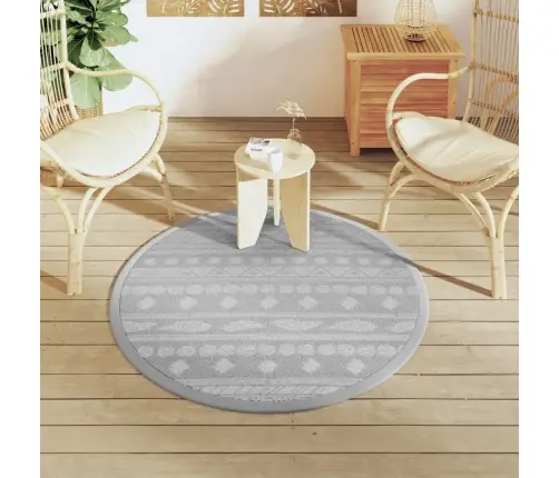 Āra Paklājs, Ø120 Cm, Arakil Pelēks, Pp Vidaxl