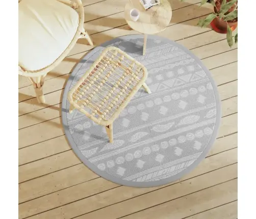 Āra Paklājs, Ø120 Cm, Arakil Pelēks, Pp Vidaxl