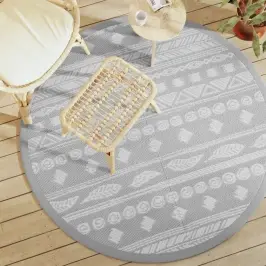 Āra Paklājs, Ø160 Cm, Arakil Pelēks, Pp Vidaxl