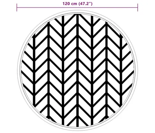 Āra Paklājs, Ø120 Cm, Arakil Pelēks, Pp Vidaxl