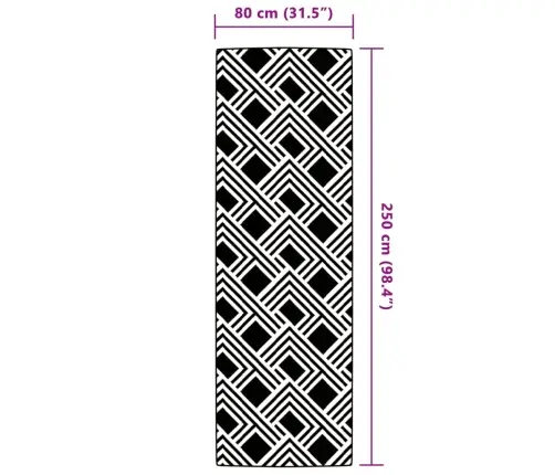 Āra Paklājs, 80X250 Cm, Arakil Pelēks Pp Vidaxl