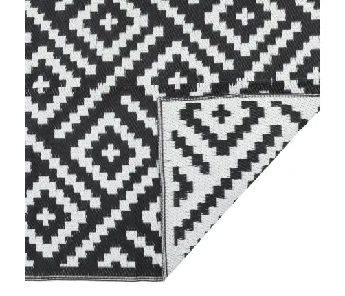 Āra Paklājs, 80X150 Cm, Arakil Balts Un Melns Pp Vidaxl