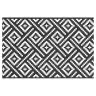 Āra Paklājs, 120X180 Cm, Arakil Balts Un Melns Pp Vidaxl