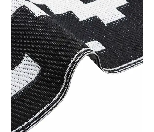 Āra Paklājs, 120X180 Cm, Arakil Balts Un Melns Pp Vidaxl