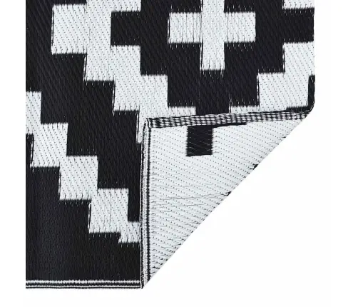 Āra Paklājs, 120X180 Cm, Arakil Balts Un Melns Pp Vidaxl