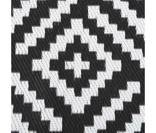 Āra Paklājs, Ø200 Cm, Arakil Balts Un Melns Pp Vidaxl