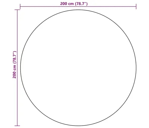 Āra Paklājs, Ø200 Cm, Arakil Balts Un Melns Pp Vidaxl