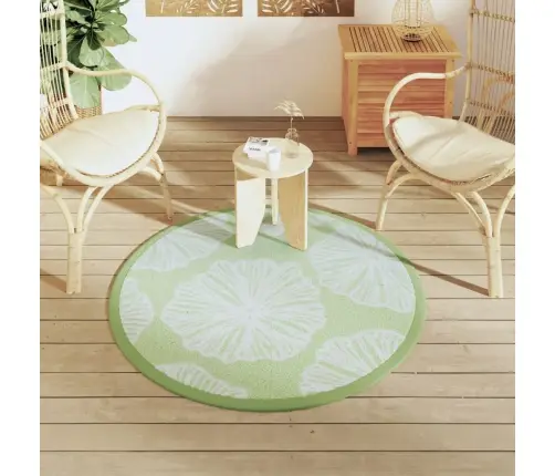 Āra Paklājs, Ø120 Cm, Arakil Zaļš, Pp Vidaxl