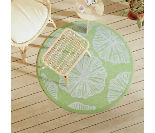 Āra Paklājs, Ø120 Cm, Arakil Zaļš, Pp Vidaxl