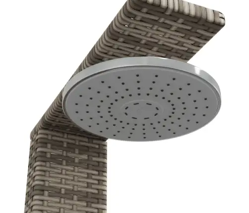 Āra Duša, Pelēka, 50X55X224 Cm, Pe Rotangpalma, Akācijas Koks Vidaxl