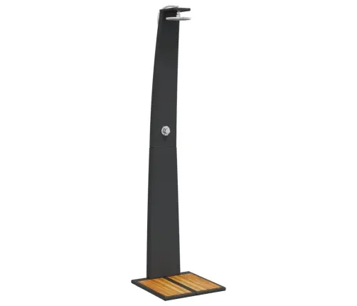 Āra Duša, Melna, 55X60X224 Cm, Pe Rotangpalma, Akācijas Koks Vidaxl