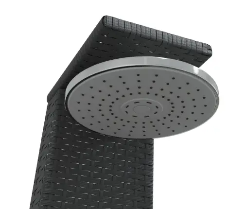 Āra Duša, Melna, 55X60X224 Cm, Pe Rotangpalma, Akācijas Koks Vidaxl