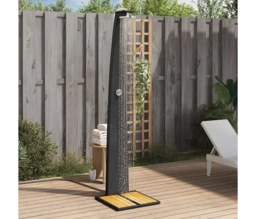 Āra Duša, Melna, 55X60X224 Cm, Pe Rotangpalma, Akācijas Koks Vidaxl