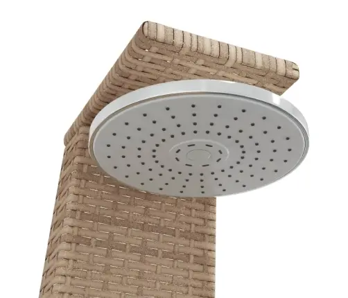 Āra Duša, Bēša, 55X60X224 Cm, Pe Rotangpalma, Akācijas Koks Vidaxl